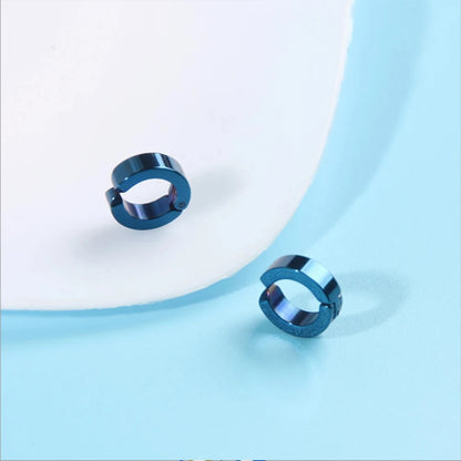Punk Huggie Ear Clip Earrings for Alternative Streetwear Fashion Styling
