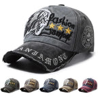 Retro Distressed Embroidered Baseball Cap Adjustable Streetwear Outdoor Fashion Hat