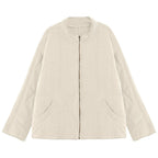 Women's Quilted Puffer Jacket with Relaxed Fit Contemporary Everyday Winter Layering Style