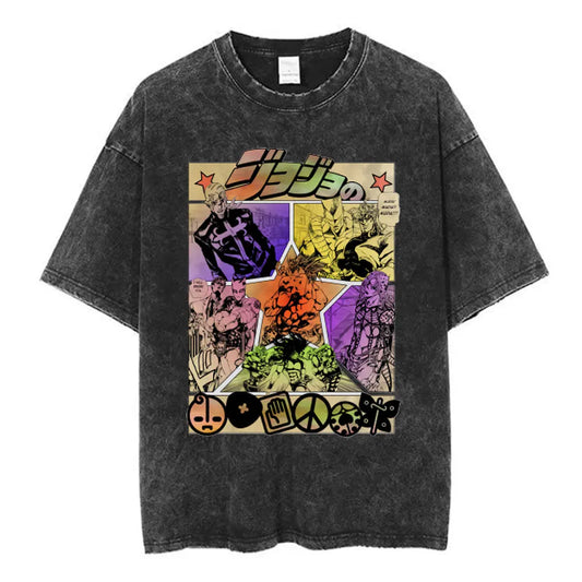 Retro Manga Art Oversized Japanese Streetwear Graphic T-Shirt