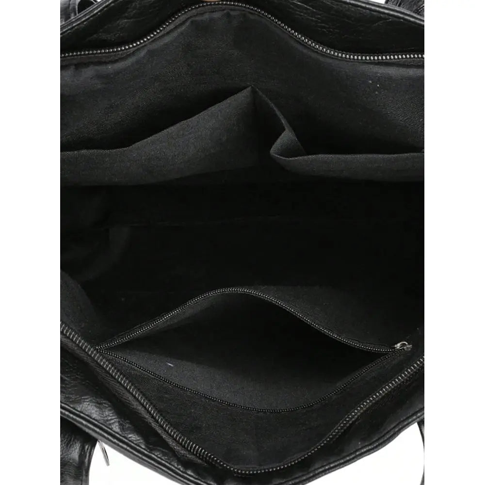 Soft Structured Everyday Tote Shoulder Bag with Double Handle Design
