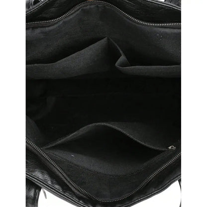 Soft Structured Everyday Tote Shoulder Bag with Double Handle Design