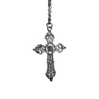 Vintage Gothic Ornate Cross Pendant Necklace for Alternative and Dark Fashion