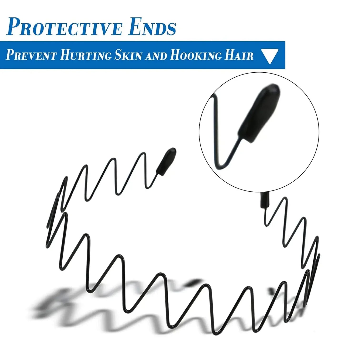 Minimalist Wavy Metal Headband Alternative Streetwear Hair Accessory
