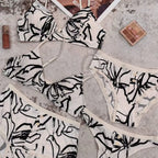 Playful Cherry Print Wire-Free Triangle Bralette and Panty Set