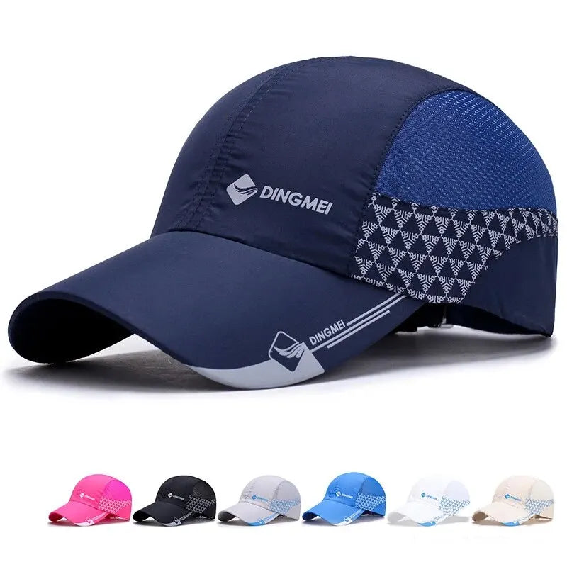 Unisex Breathable Baseball Cap with Mesh Side Panels for Outdoor Sports and Everyday Wear