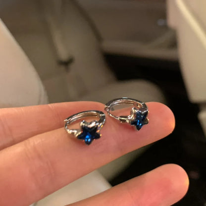 Celestial Star Hoop Earrings for Y2K Fairy Grunge and Soft Goth Styling