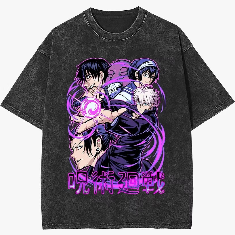 Anime Mystic Squad Manga Graphic Vintage Oversized Streetwear Cotton Tee