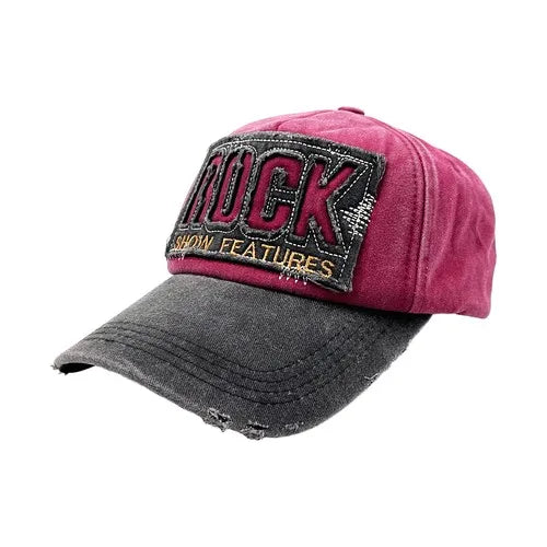 Vintage Distressed Washed Baseball Cap Embroidered Patch Casual Streetwear Outdoor Hat