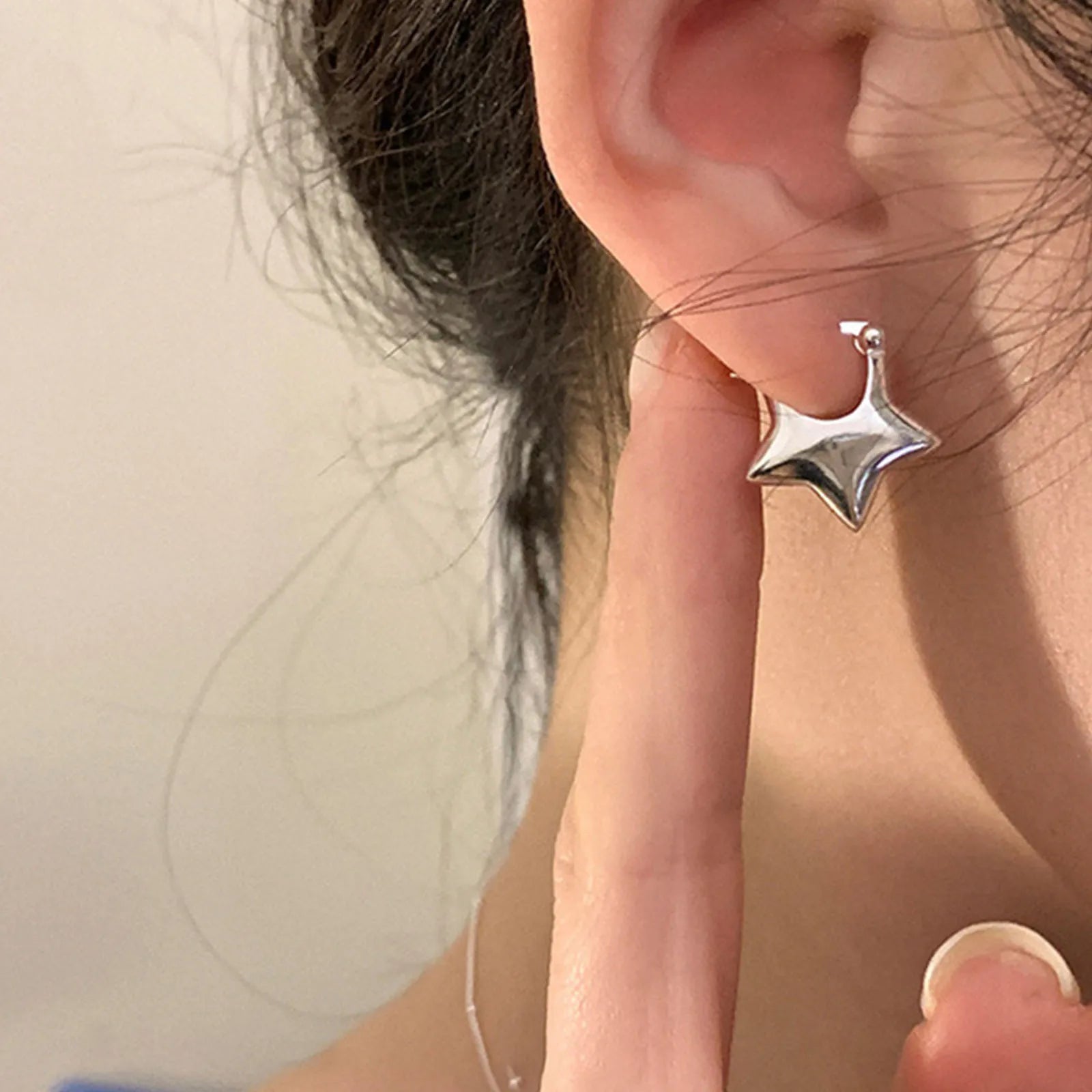 Celestial Star Hoop Earrings for Y2K Fairy Grunge and Alternative Fashion