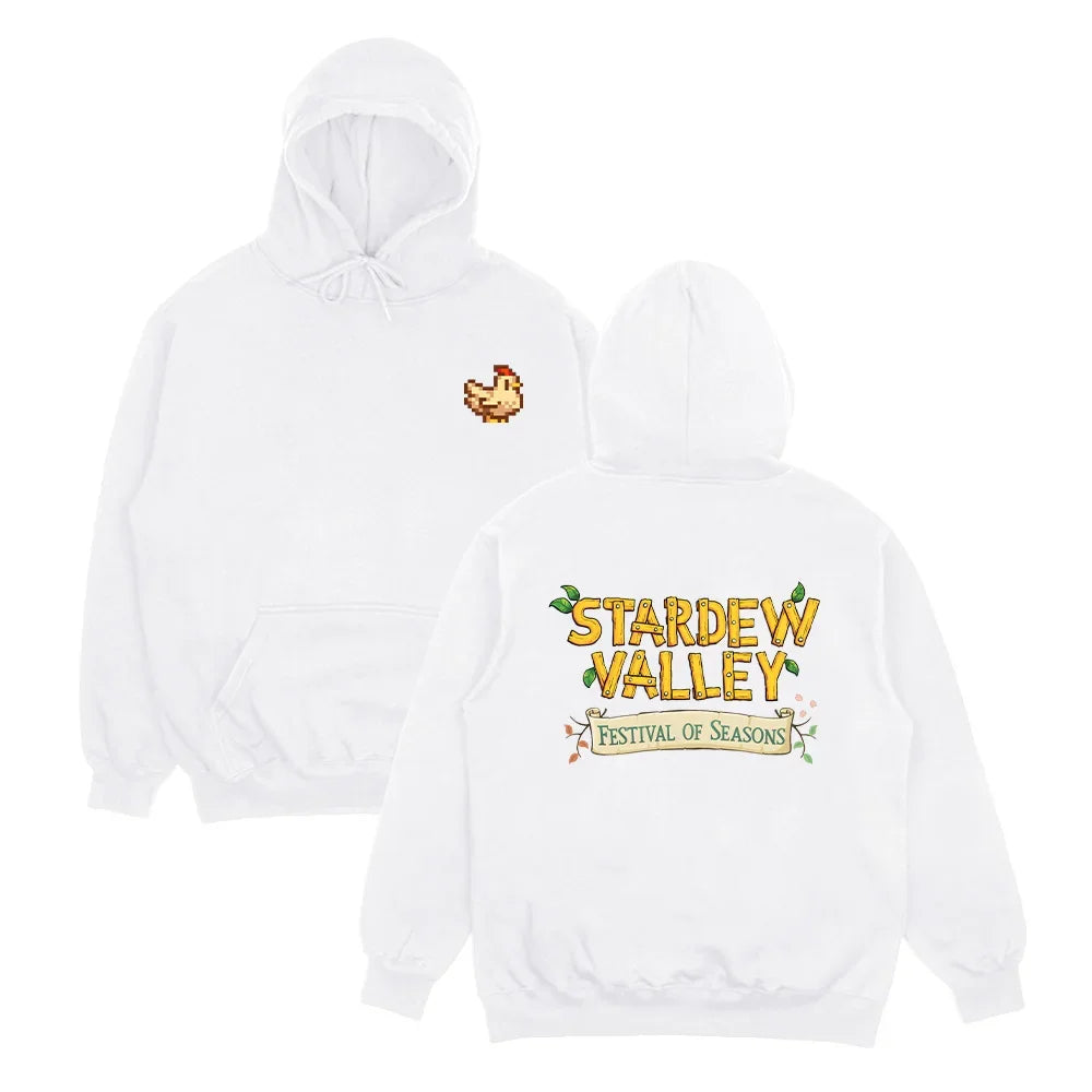 Retro Pixel Graphic Hoodie with Relaxed Streetwear Silhouette and Back Print