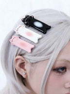 Skull Accent Hair Clip Set Cute Gothic Alternative Fashion Accessories