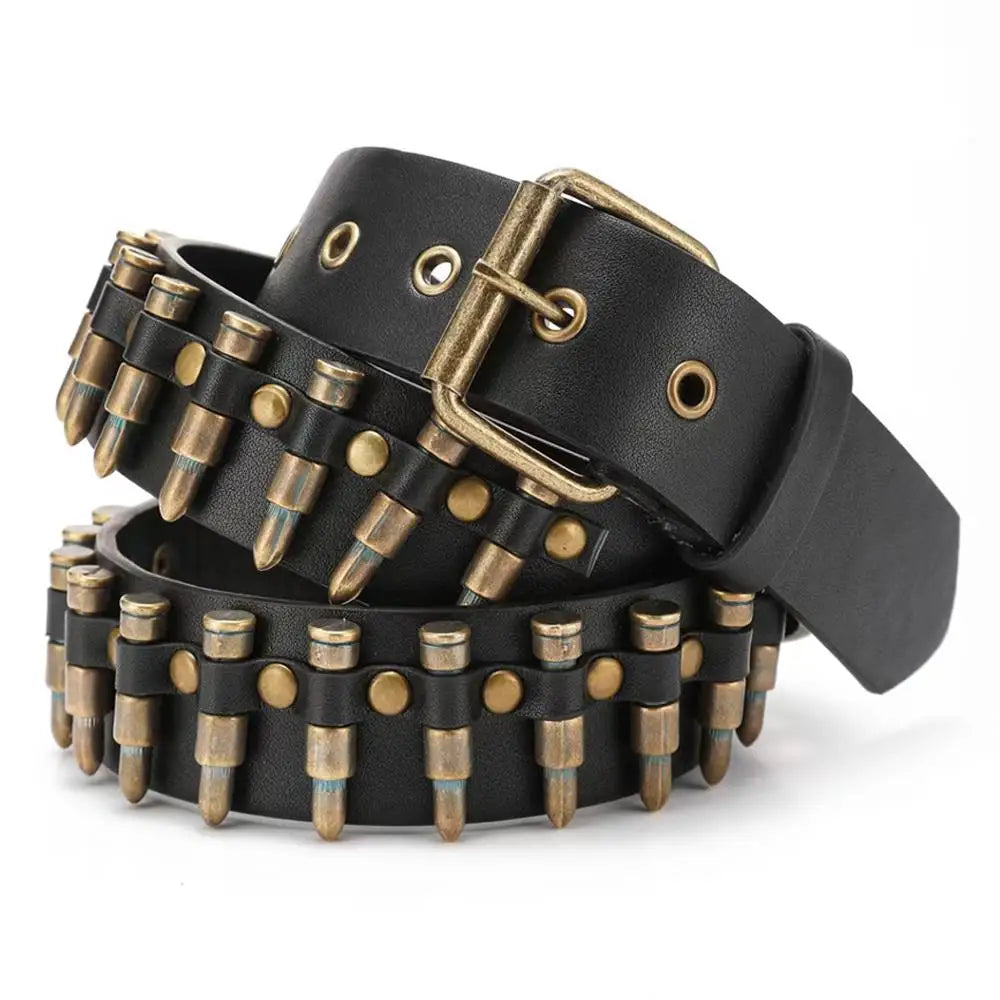 Bullet Chain Rivet Waist Belt for Gothic Punk Alternative Streetwear Styling