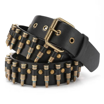 Bullet Chain Rivet Waist Belt for Gothic Punk Alternative Streetwear Styling
