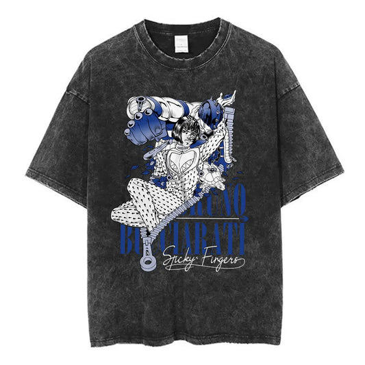 Retro Manga Illustration Oversized Urban Streetwear Graphic T-Shirt