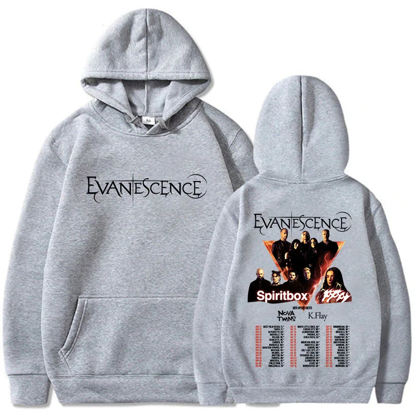 Vintage Tour Graphic Hoodie with Relaxed Streetwear Fit and Back Artwork