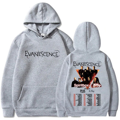 Vintage Tour Graphic Hoodie with Relaxed Streetwear Fit and Back Artwork