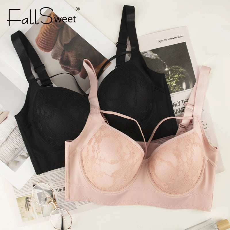 Longline Lace-Trim Underwire Minimizer Bra with Full Back Coverage