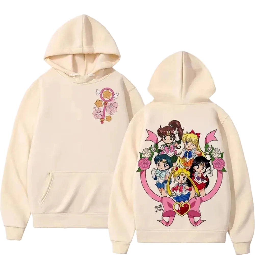 Anime Magical Streetwear Hoodie With Manga Inspired Graphic Artwork