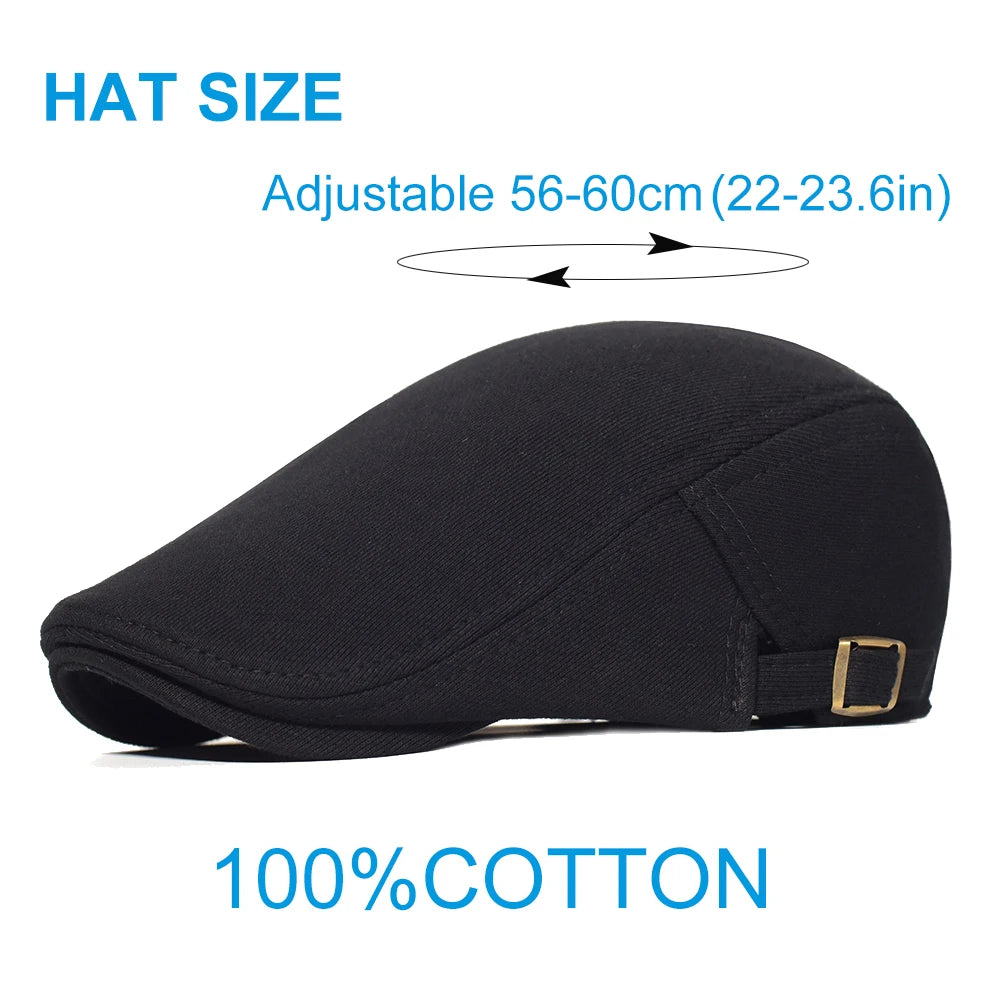 Classic Suede Flat Cap with Adjustable Fit for Everyday Casual Vintage Outdoor Style