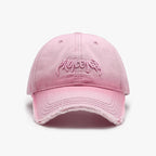 Vintage Distressed Embroidered Baseball Cap with Adjustable Fit for Contemporary Streetwear Fashion