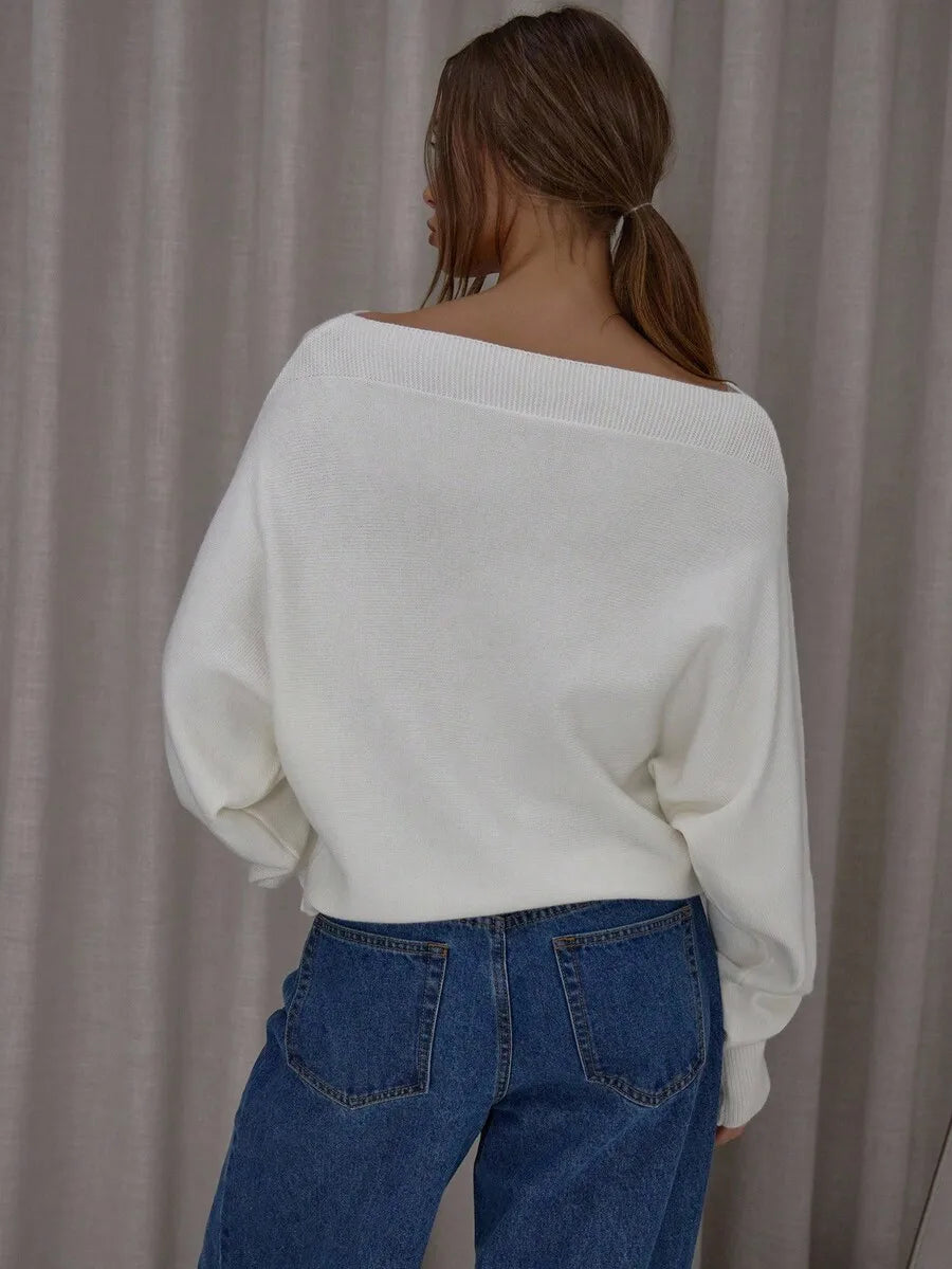 Women's Button Front Batwing Sleeve Relaxed Fit Knit Cardigan