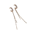 Crystal Chain Ear Cuff Clip Earring for Dark Feminine Styling