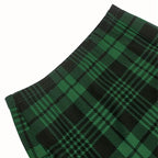 Plaid Pencil Mini Skirt with Tailored High Rise Contemporary Fit