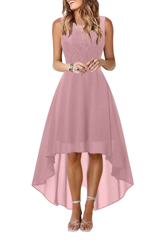 Layered Handkerchief Hem Romantic Alternative Fashion Midi Dress