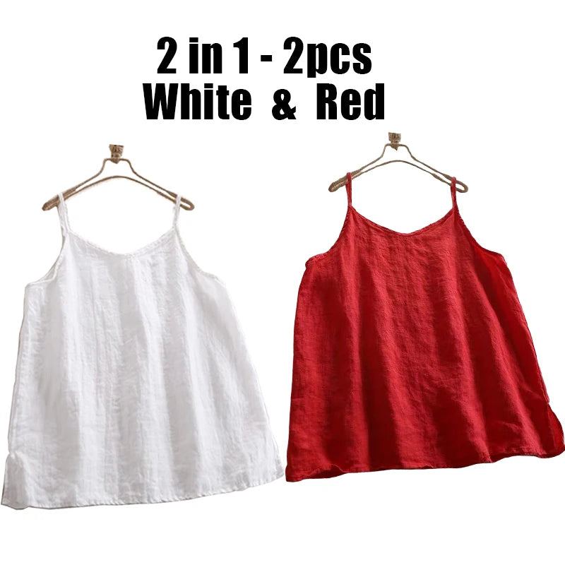 Relaxed V-Neck Camisole Tank Top with Lightweight Everyday Streetwear Styling