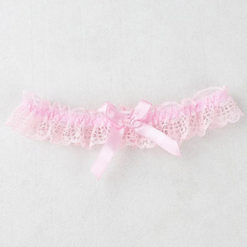 Lace Bow Thigh Garter Romantic Gothic Alternative Fashion Accessory