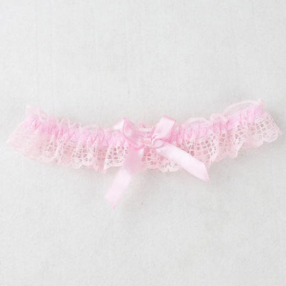 Lace Bow Thigh Garter Romantic Gothic Alternative Fashion Accessory