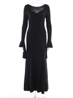 Elegant Gothic Mermaid Dress with Dark Alternative Fashion Styling