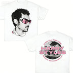 Oversized Portrait Graphic Streetwear T-Shirt with Double-Sided Retro Artwork Design
