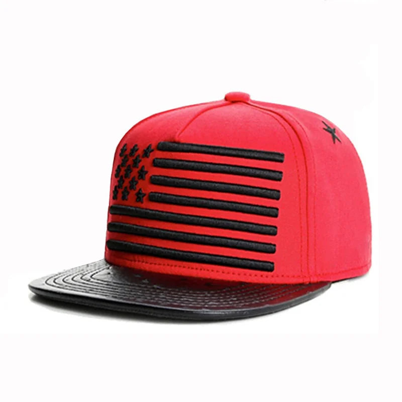 Structured Embroidered Snapback Baseball Cap with Flat Brim for Urban Streetwear Fashion Style