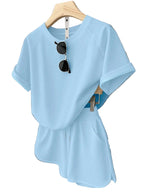 Oversized T-Shirt and Drawstring Shorts Casual Streetwear Co-Ord Set
