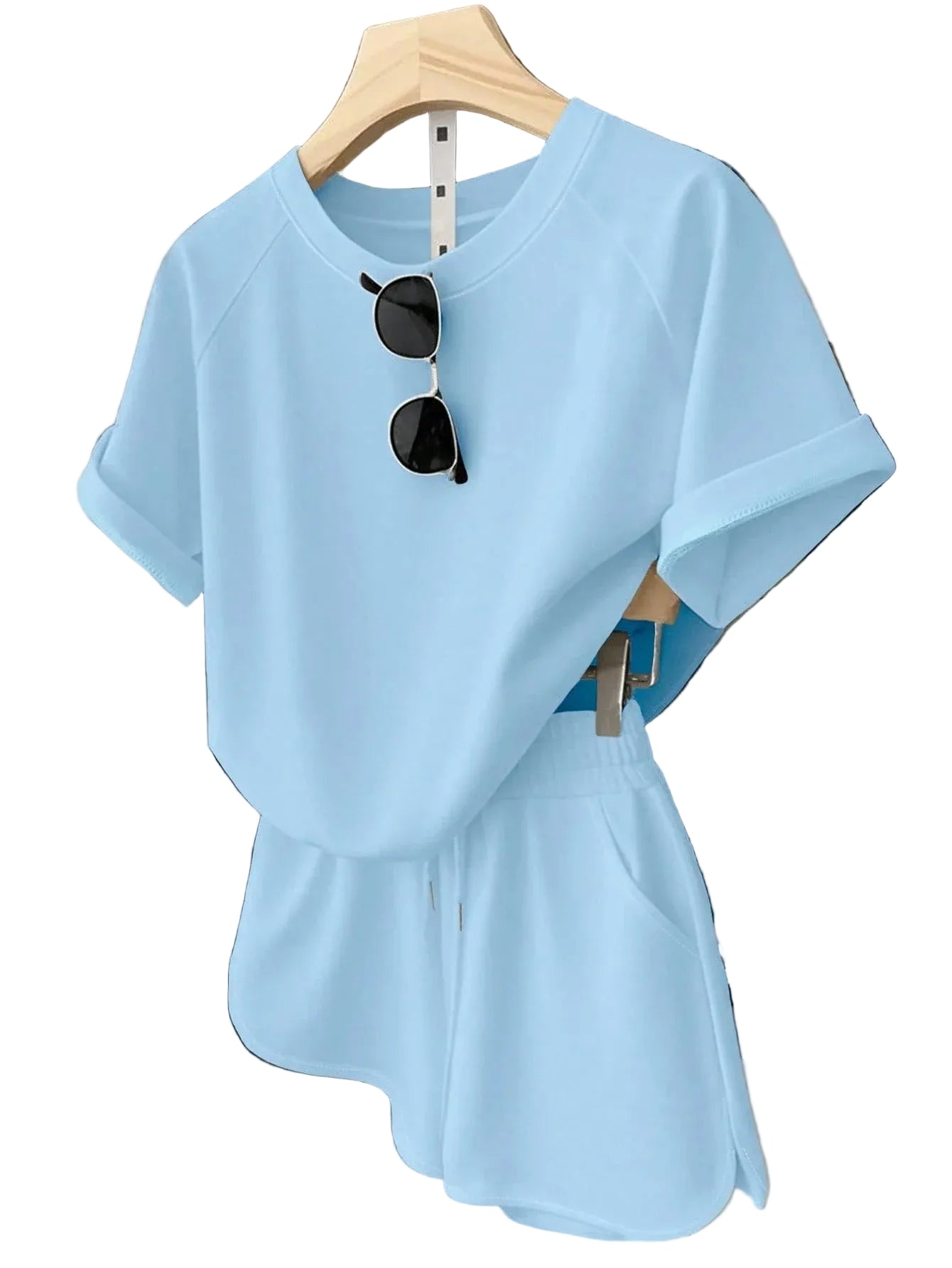 Oversized T-Shirt and Drawstring Shorts Casual Streetwear Co-Ord Set