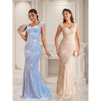 Sweetheart Neck Sequin Mermaid Maxi Dress With Sculpted Occasion Silhouette