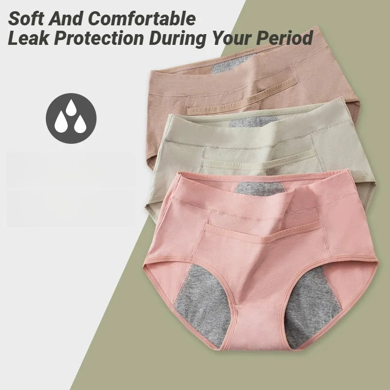 Four-Piece High-Waisted Leak-Proof Menstrual Brief Set