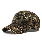 Abstract Graphic Print Baseball Cap Adjustable Curved Brim Urban Streetwear Fashion Hat