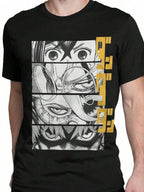 Retro Anime Manga Panel Graphic T-Shirt with Japanese Streetwear Aesthetic