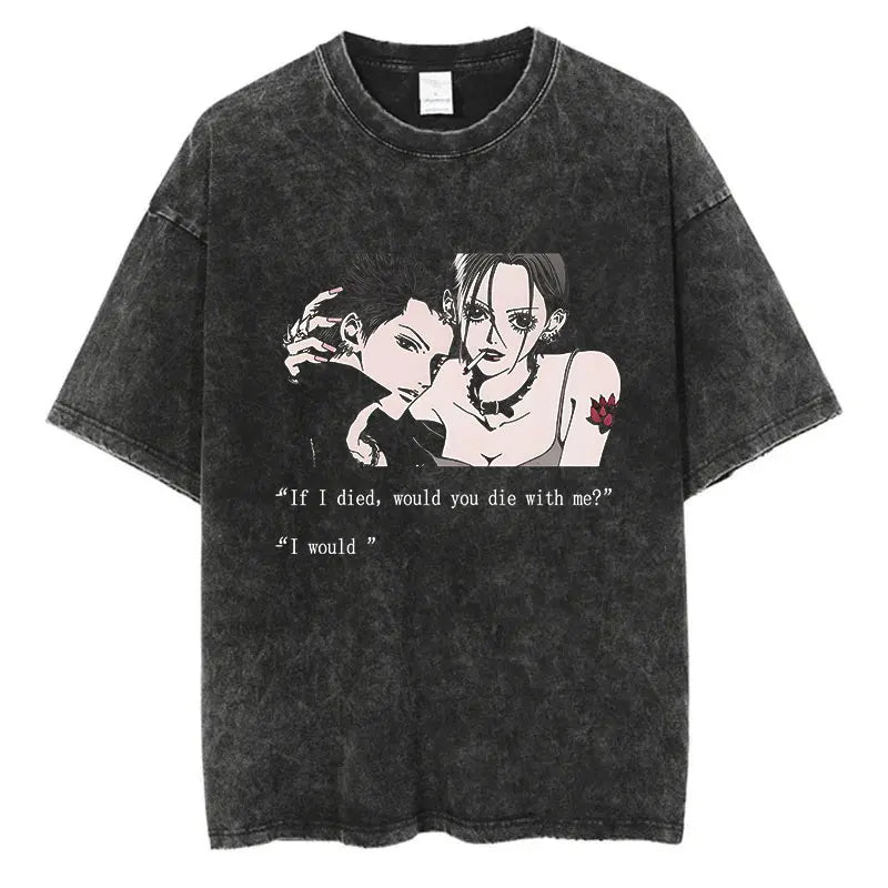 Kawaii Goth Manga Illustration Oversized Alternative Streetwear Graphic Tee