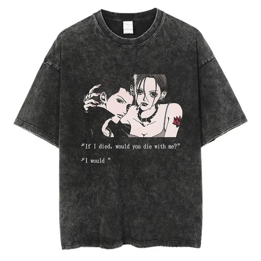 Kawaii Goth Manga Illustration Oversized Alternative Streetwear Graphic Tee