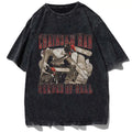 Vintage Anime Hellcore Streetwear Oversized Washed Cotton Graphic T-Shirt Design
