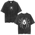 Minimal Anime Goth Spider Symbol Oversized Vintage Streetwear T-Shirt