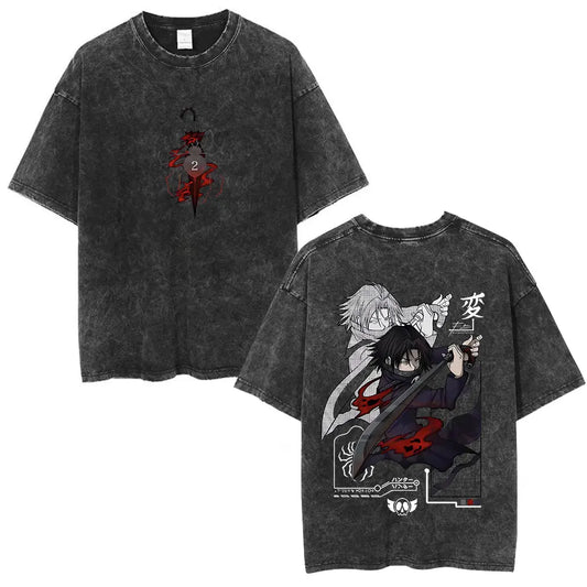 Anime Goth Shadow Warrior Oversized Vintage Graphic Streetwear T-Shirt