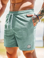Men's Loose Fit Corduroy Casual Shorts with Breathable Everyday Streetwear Comfort