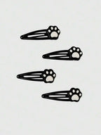 Skull Accent Hair Clip Set Cute Gothic Alternative Fashion Accessories