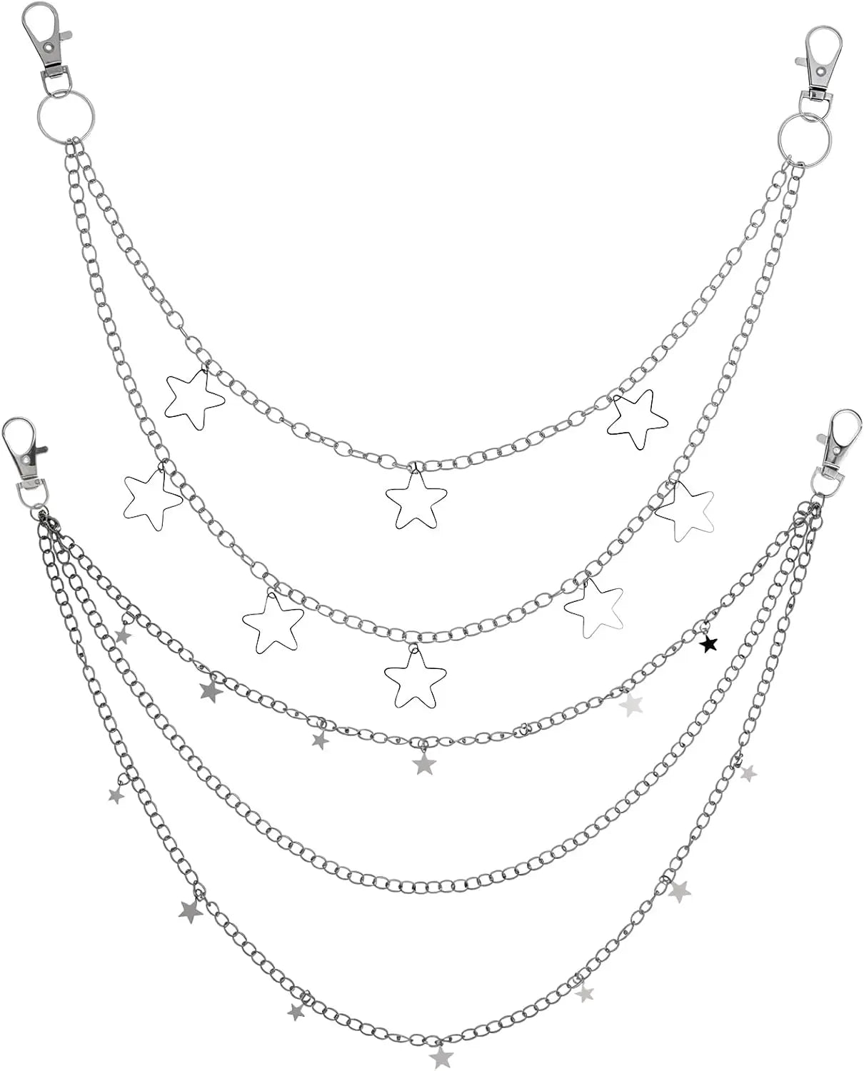 Star Pants Chain for Y2K Punk and Vintage Streetwear Styling