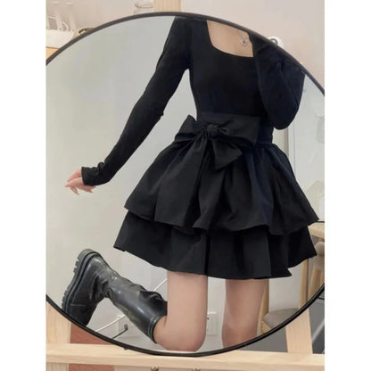 Layered Ruffle Gothic Dress for Kawaii Alternative Fashion